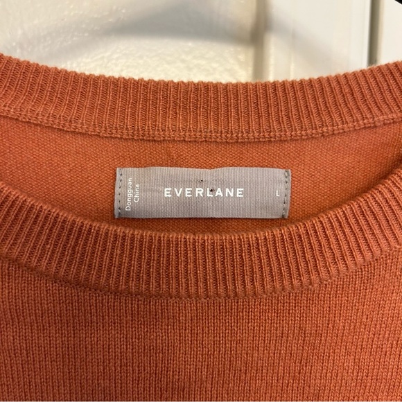 Everlane 100% Cashmere Burnt Orange Crewneck Sweater Men’s Large - Picture 2 of 7